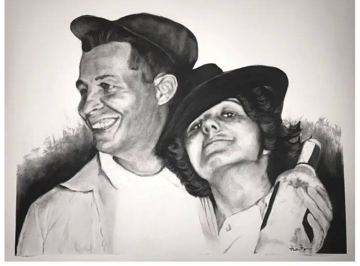Hunter Flynn charcoal drawing 3