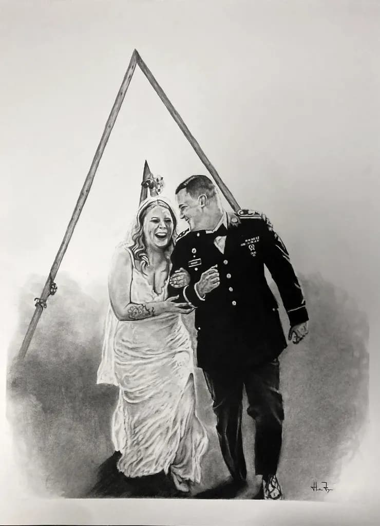 Hunter Flynn charcoal drawing 8